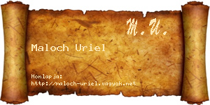 Maloch Uriel névjegykártya